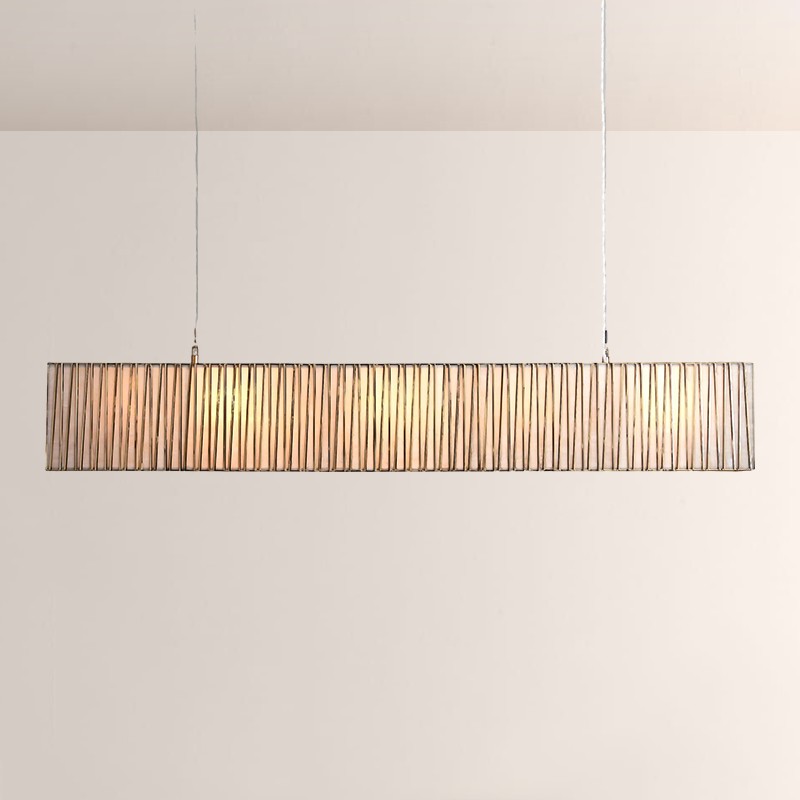 Junit Glass Rectangular Chandelier-Vancei