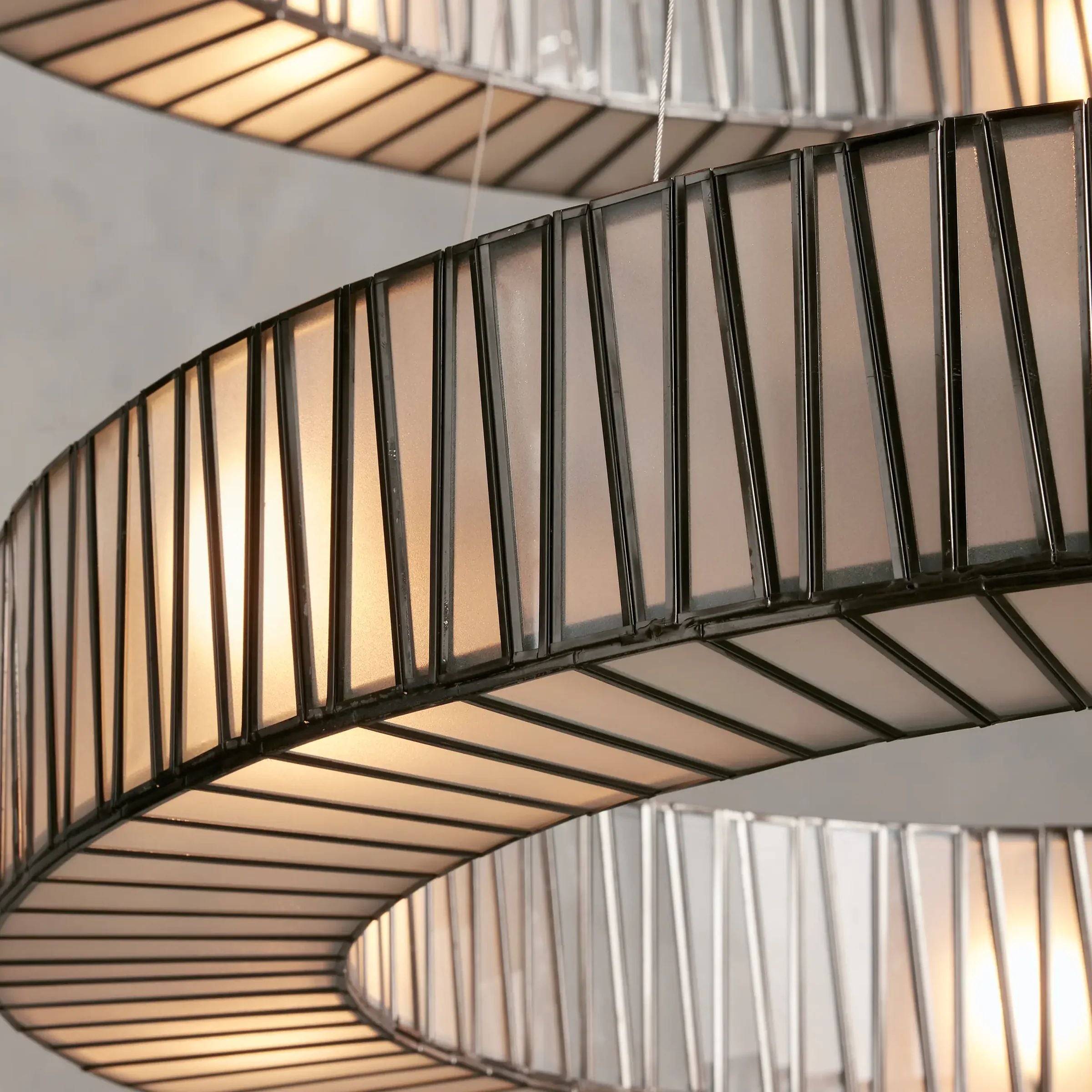 Junit Glass  2-Tier Round Chandelier-Vancei