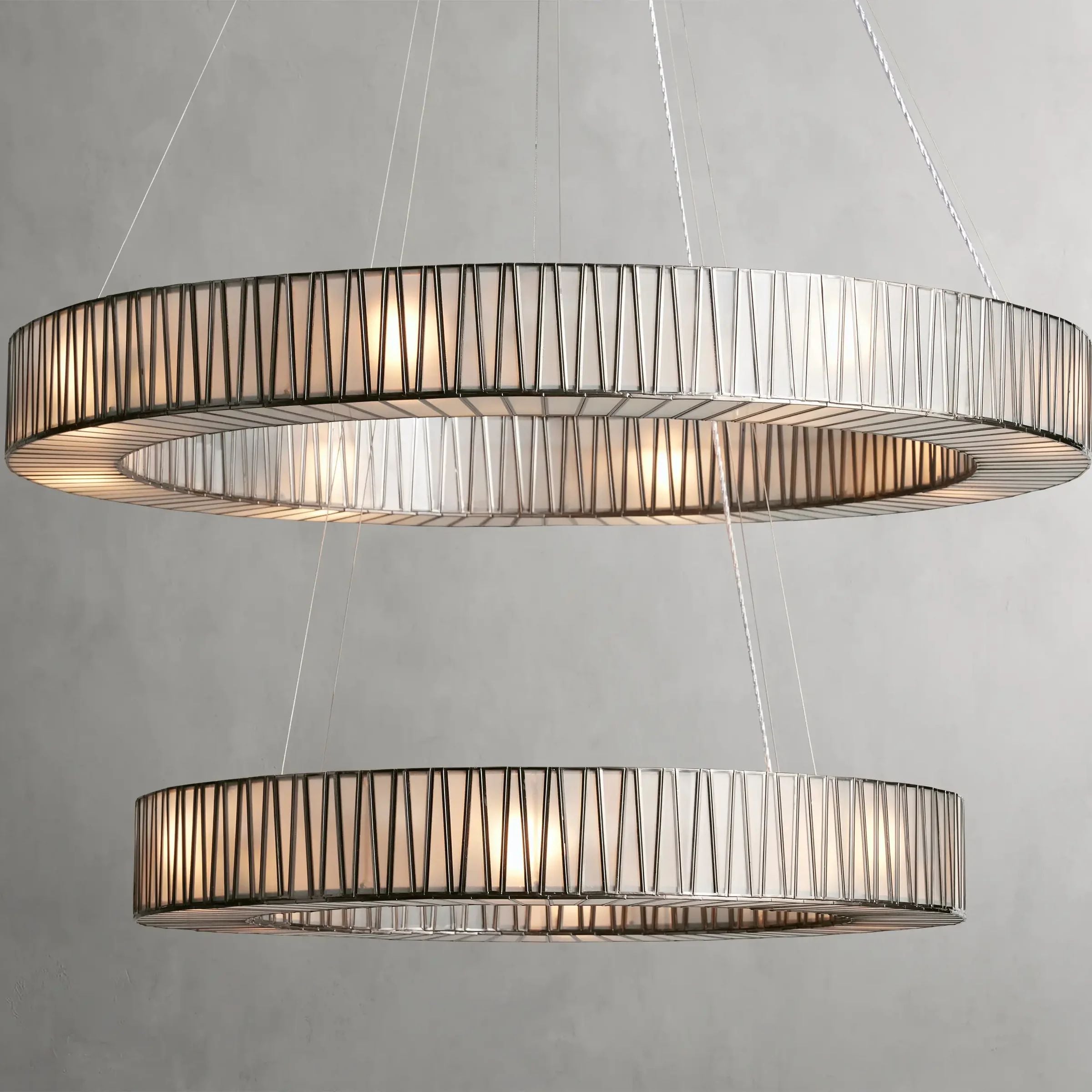 Junit Glass  2-Tier Round Chandelier-Vancei