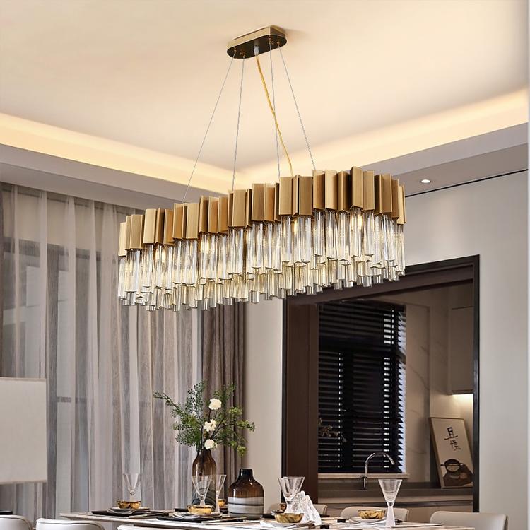 Kubica Oval Crystal Chandelier-Vancei