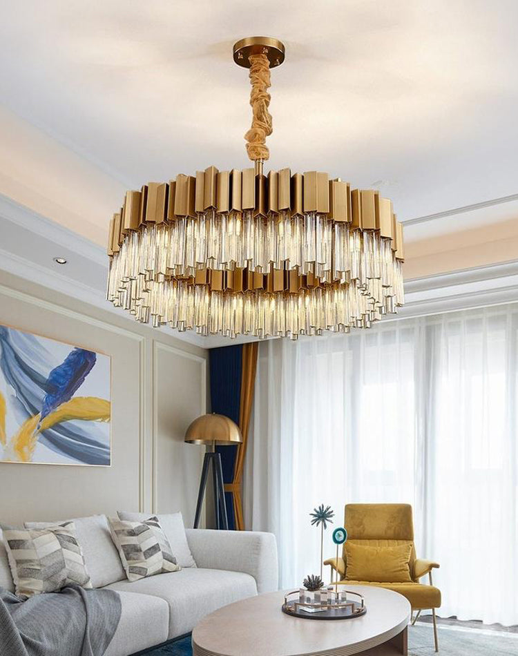 Kubica Round Crystal Chandelier-Vancei