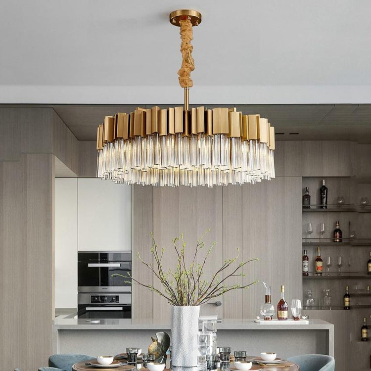 Kubica Round Crystal Chandelier-Vancei