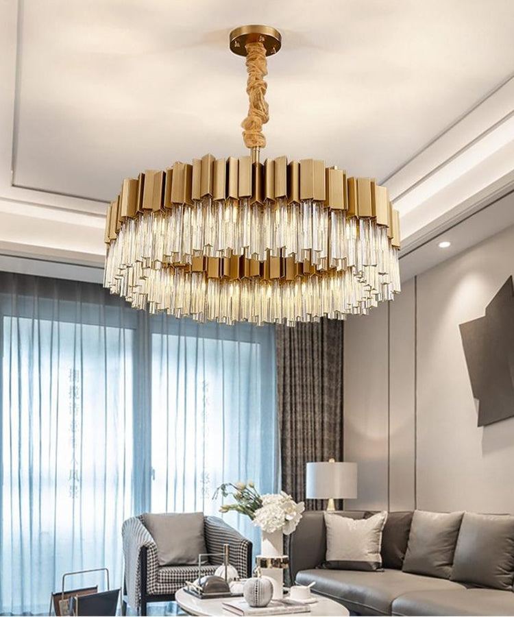 Kubica Round Crystal Chandelier-Vancei