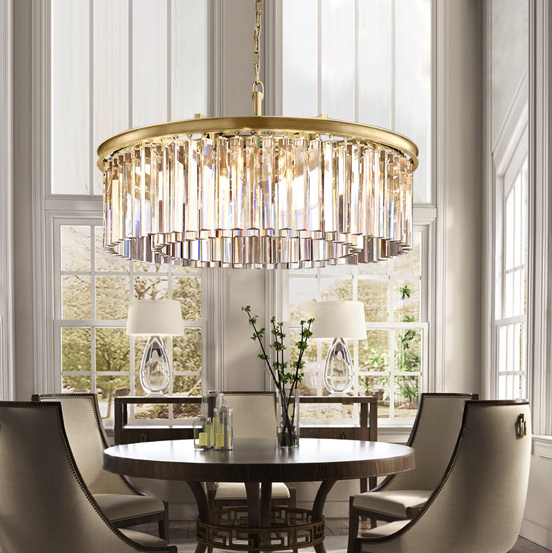 Kelly Glass Round Pendant Light 32"