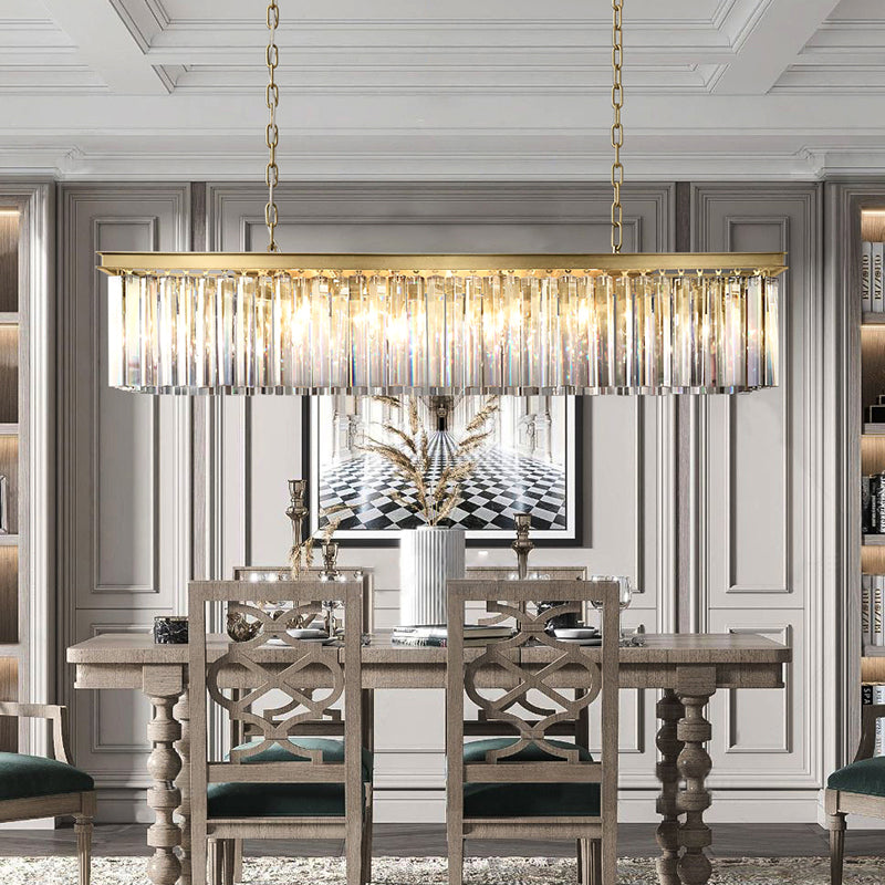 Kelly Rectangular Chandelier 60"-Vancei