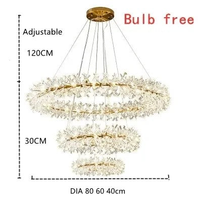 Kily Crystal 3-tier Round  Chandelier-Vancei