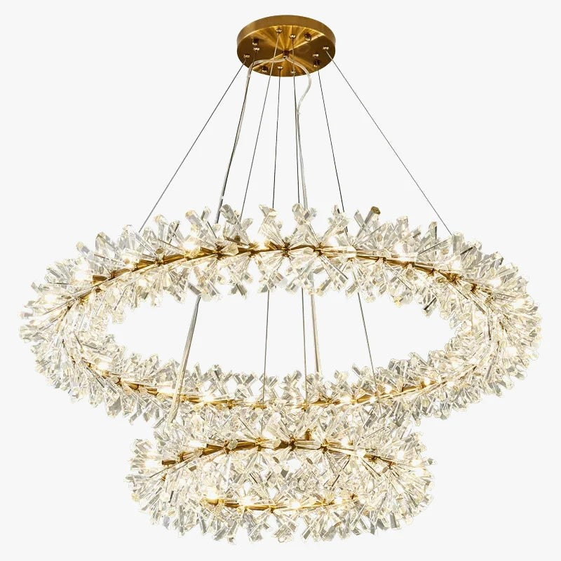 Kily Crystal 2-tier Round  Chandelier-Vancei