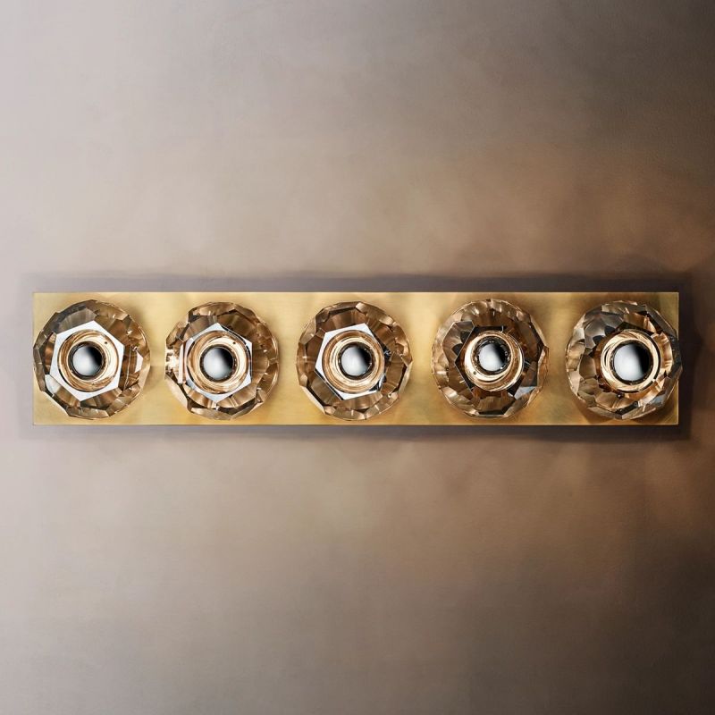 Balle Smoke Glass Linear Long Wall Sconce-Vancei