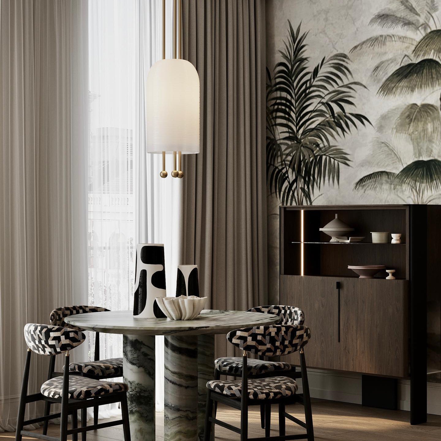 Lantern Glass Pendant Lamp