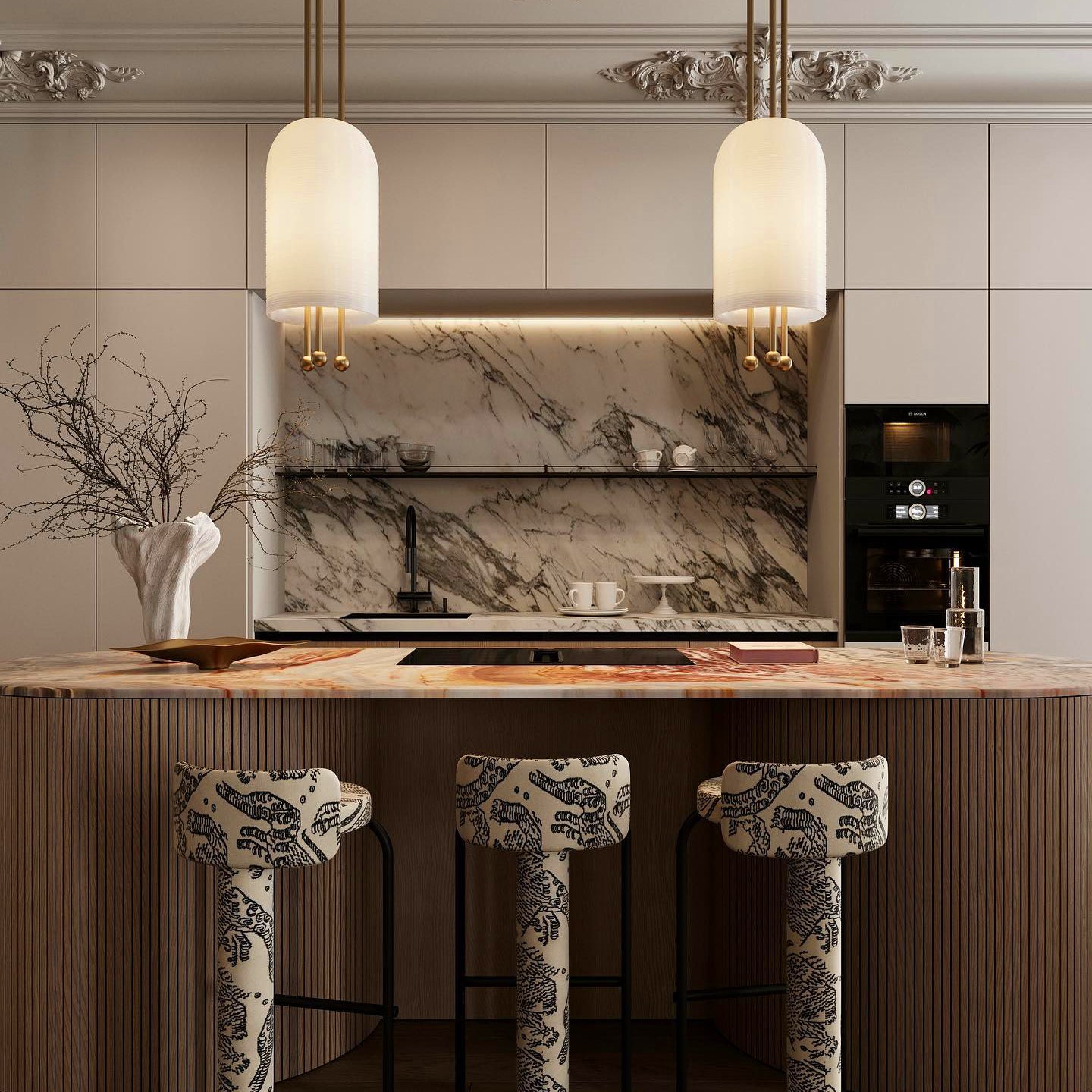 Lantern Glass Pendant Lamp