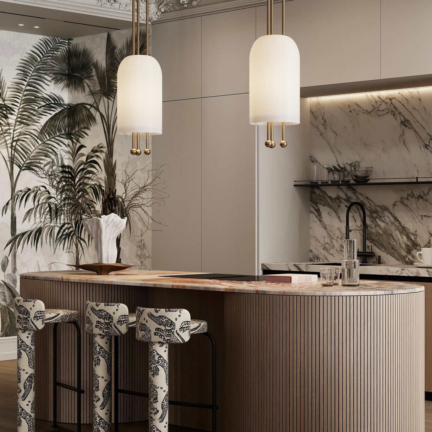 Lantern Glass Pendant Lamp