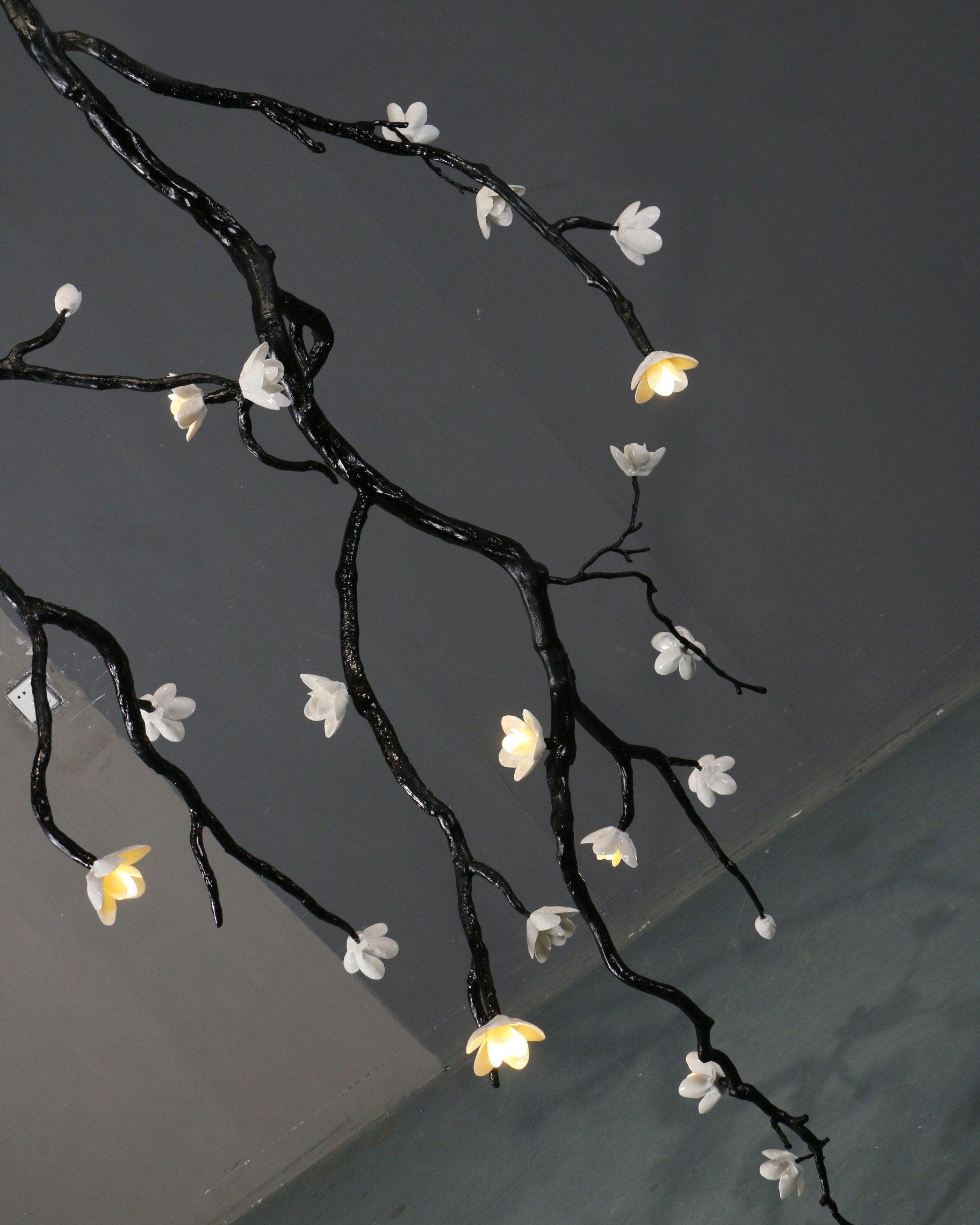 Aura Flora Large Long Branch Flower Chandelier