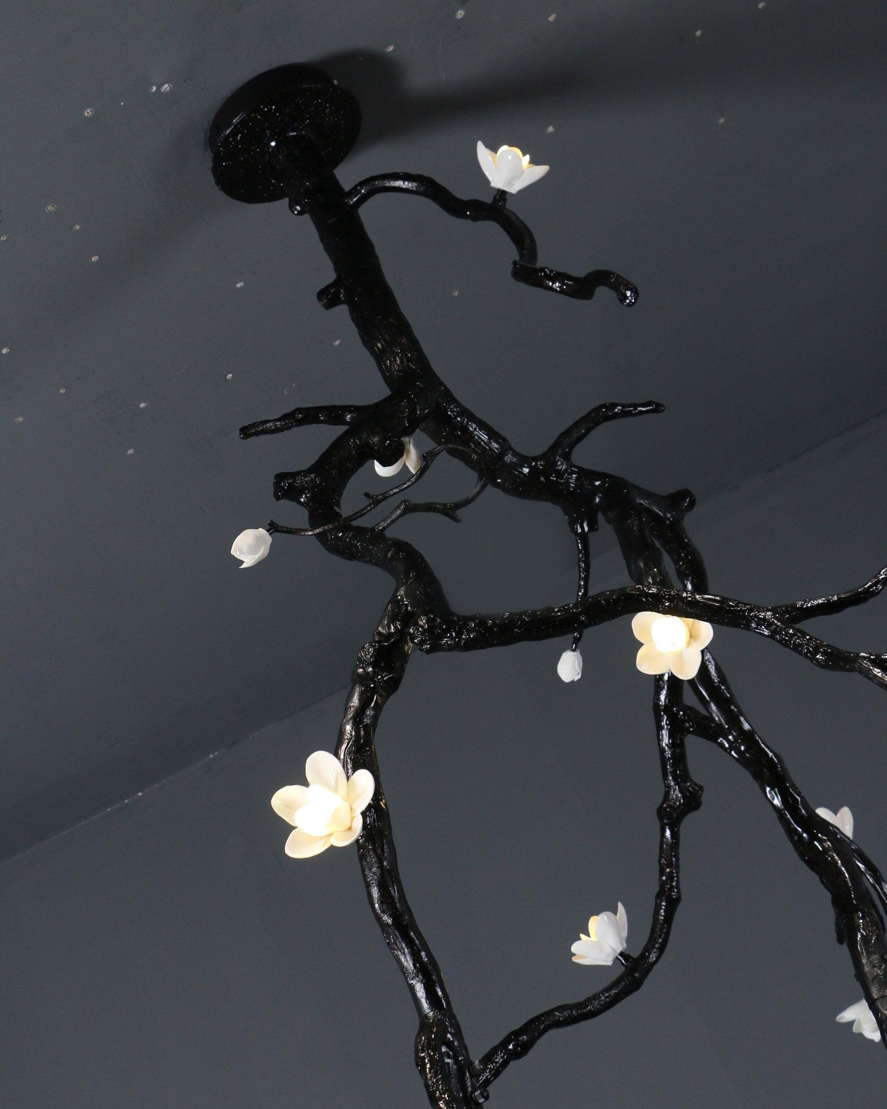 Aura Flora Large Long Branch Flower Chandelier