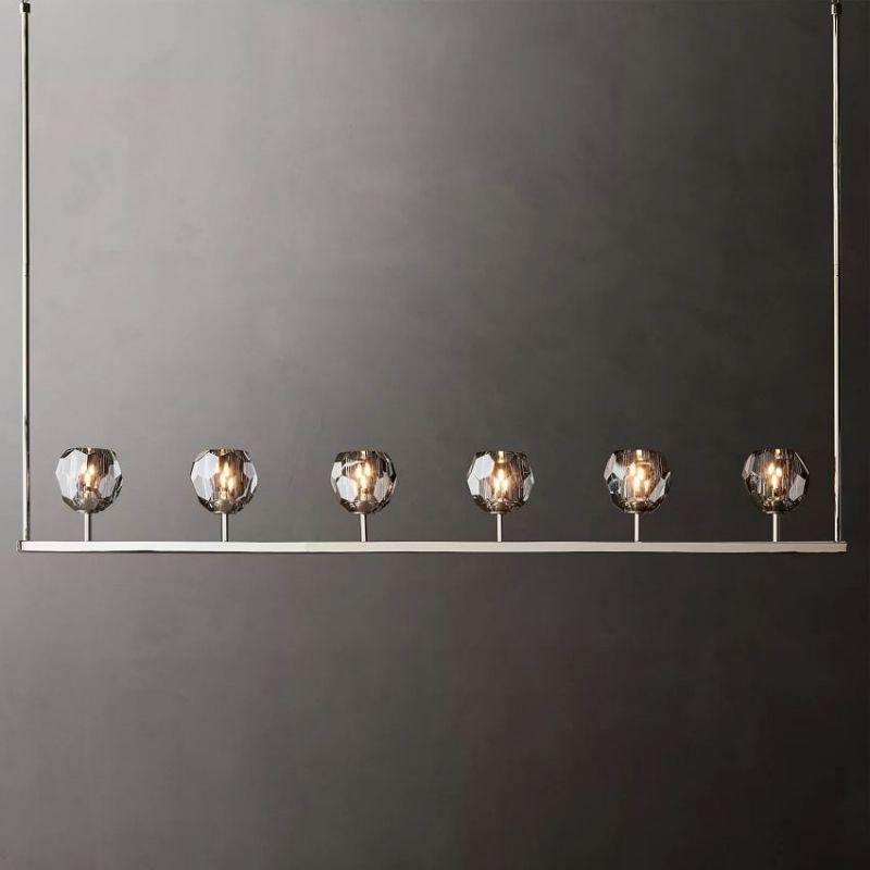 Balle Smoke Cristal Linear Chandelier 60"-Vancei