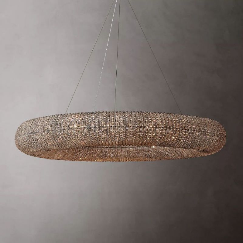 Lora Crystal Round Chandelier 60"-Vancei