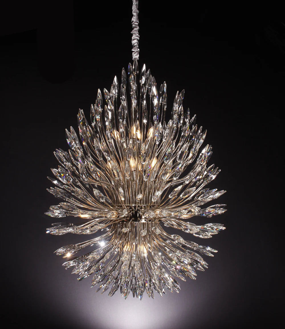 Lily Starburst Crystal Sputnik Chandelier 43"W-Vancei