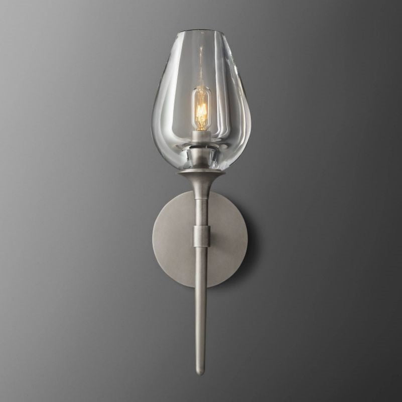 Tulip Glass Single Sconce-Vancei