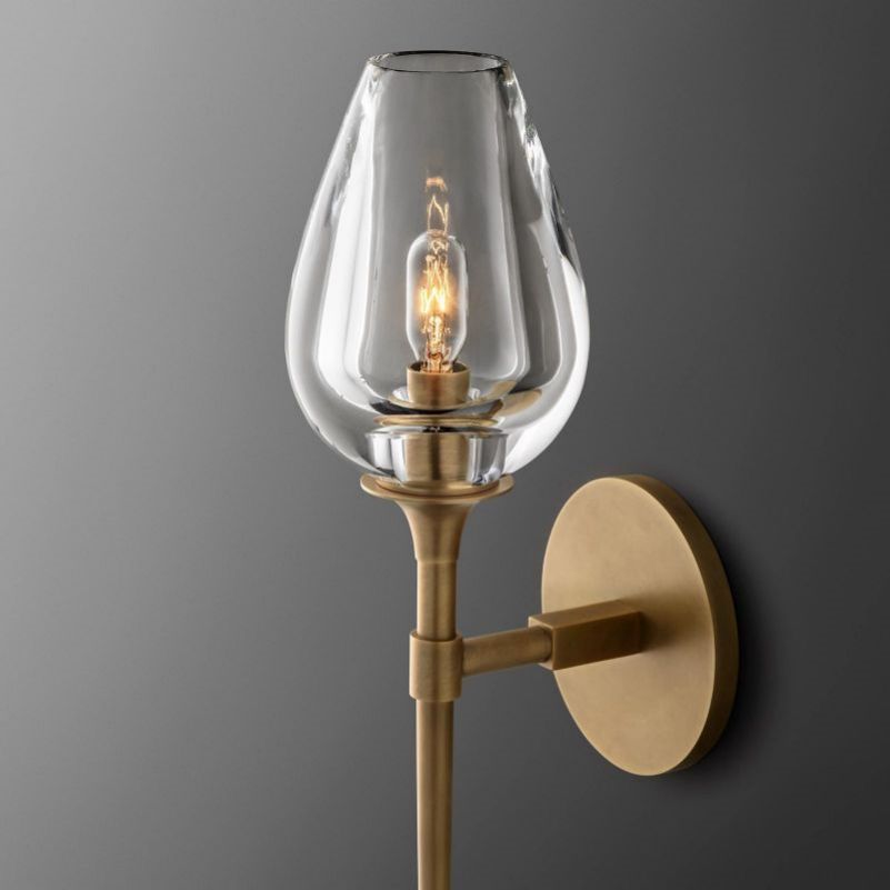 Tulip Glass Single Sconce-Vancei