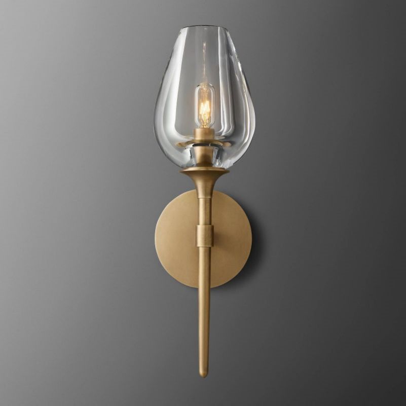 Tulip Glass Single Sconce-Vancei