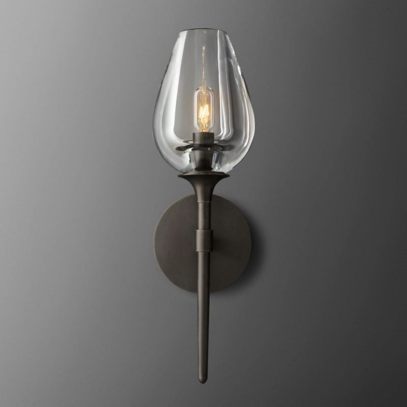 Tulip Glass Single Sconce-Vancei
