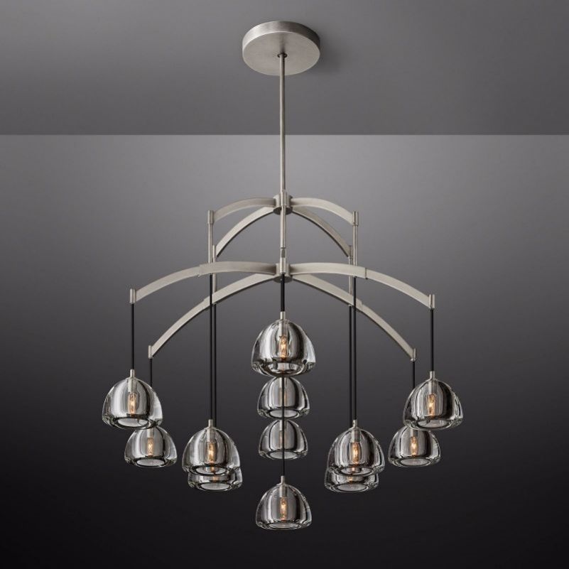 Hemisphere Glass Round Chandelier 48"-Vancei