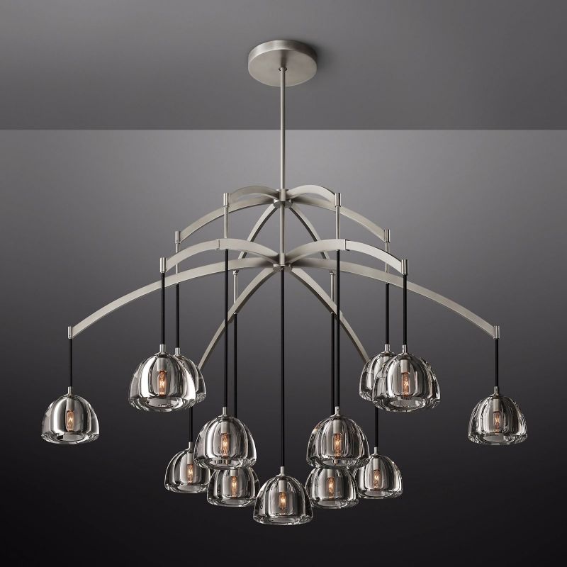 Hemisphere Glass Round Chandelier 60"-Vancei