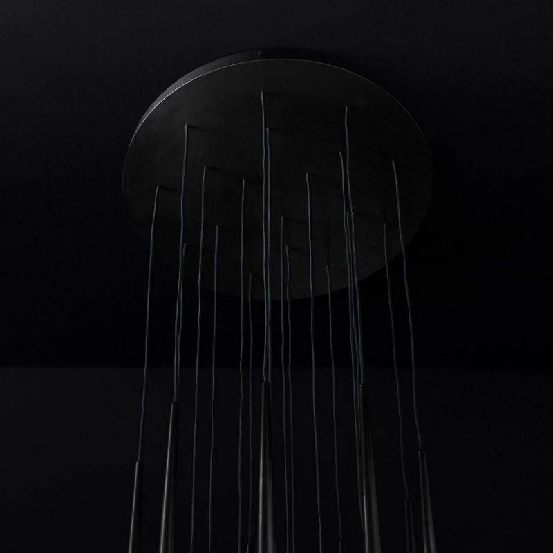 Charlotte Shower Round Tapered Tubular Chandelier 30"-Vancei