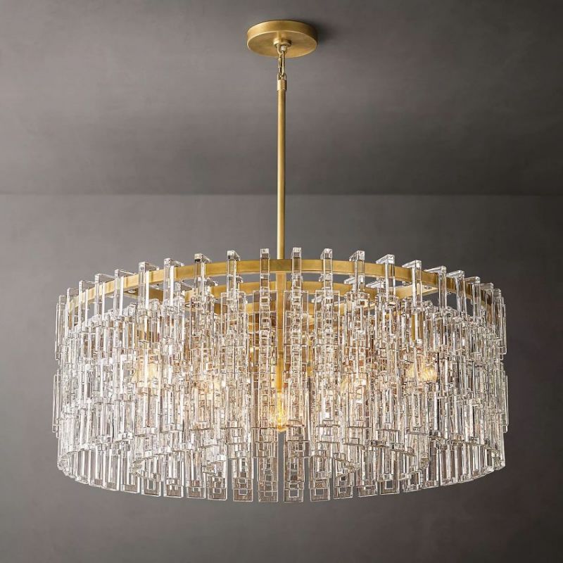 Mia Crystal Round Chandelier 36"-Vancei