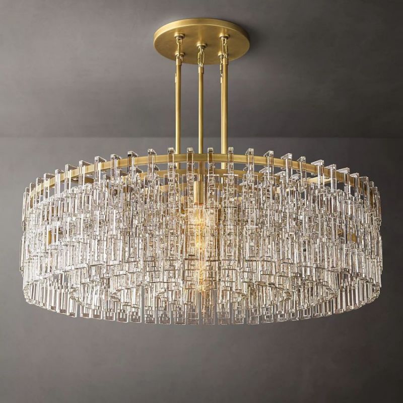 Mia Crystal Round Chandelier 48"-Vancei