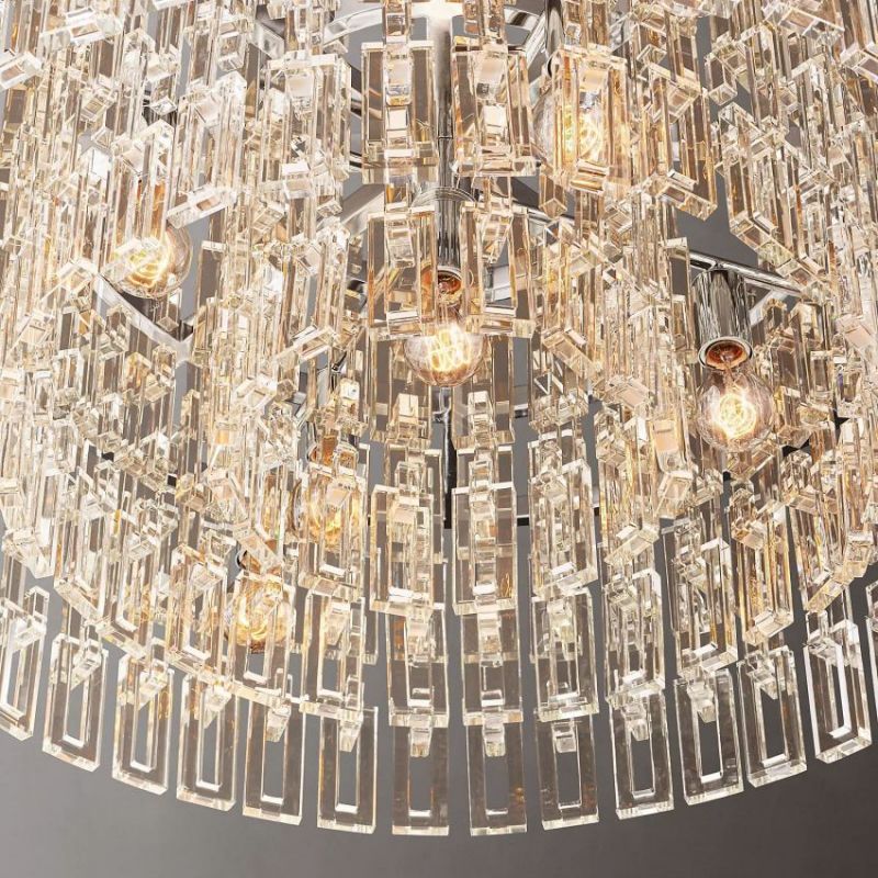 Mia Crystal Round Chandelier 36"-Vancei