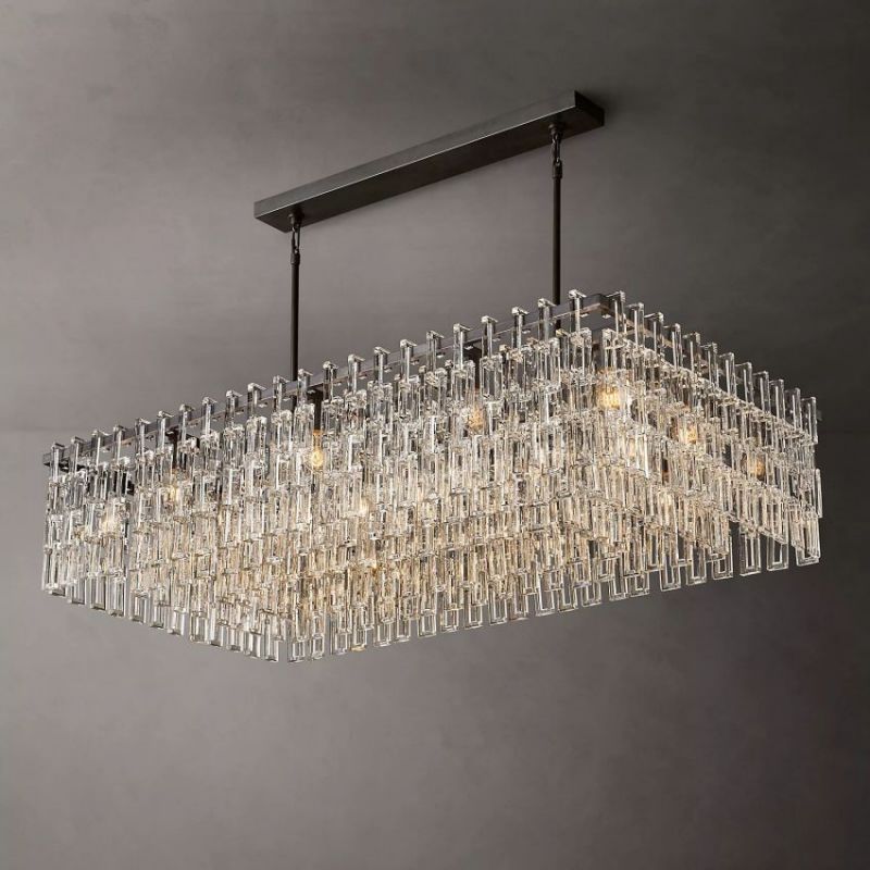 Mia Rectangular Chandelier 60"-Vancei