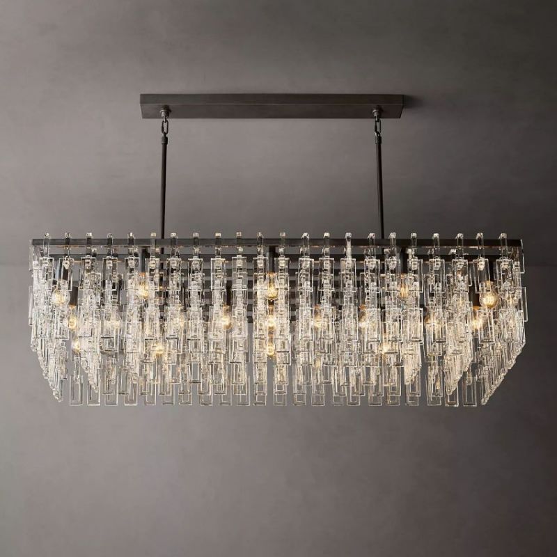 Mia Rectangular Chandelier 60"-Vancei