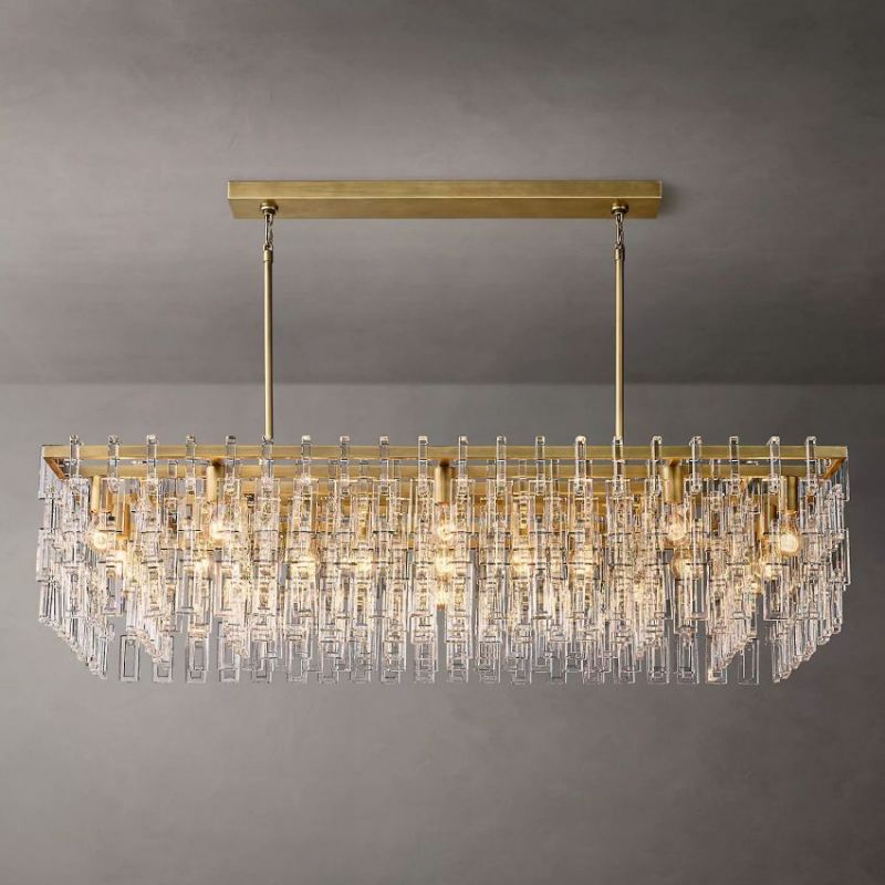 Mia Rectangular Chandelier 60"-Vancei