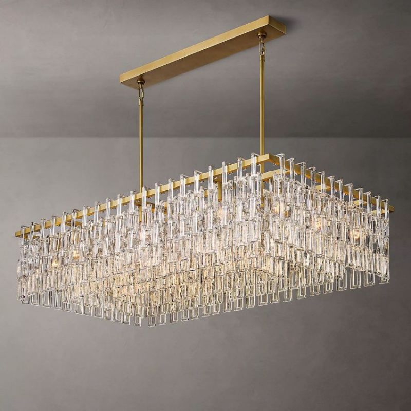 Mia Rectangular Chandelier 60"-Vancei