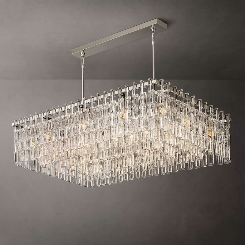 Mia Rectangular Chandelier 60"-Vancei