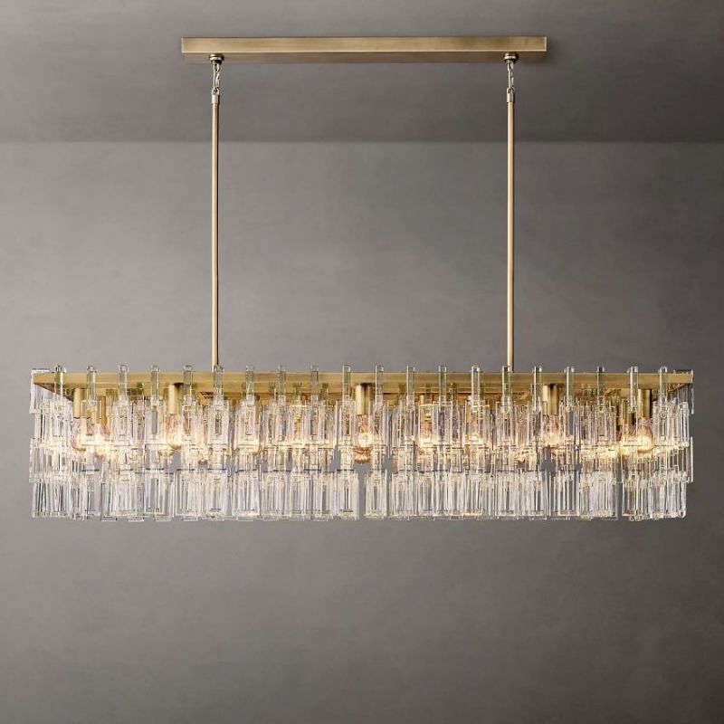Mia Rectangular Chandelier 60"-Vancei