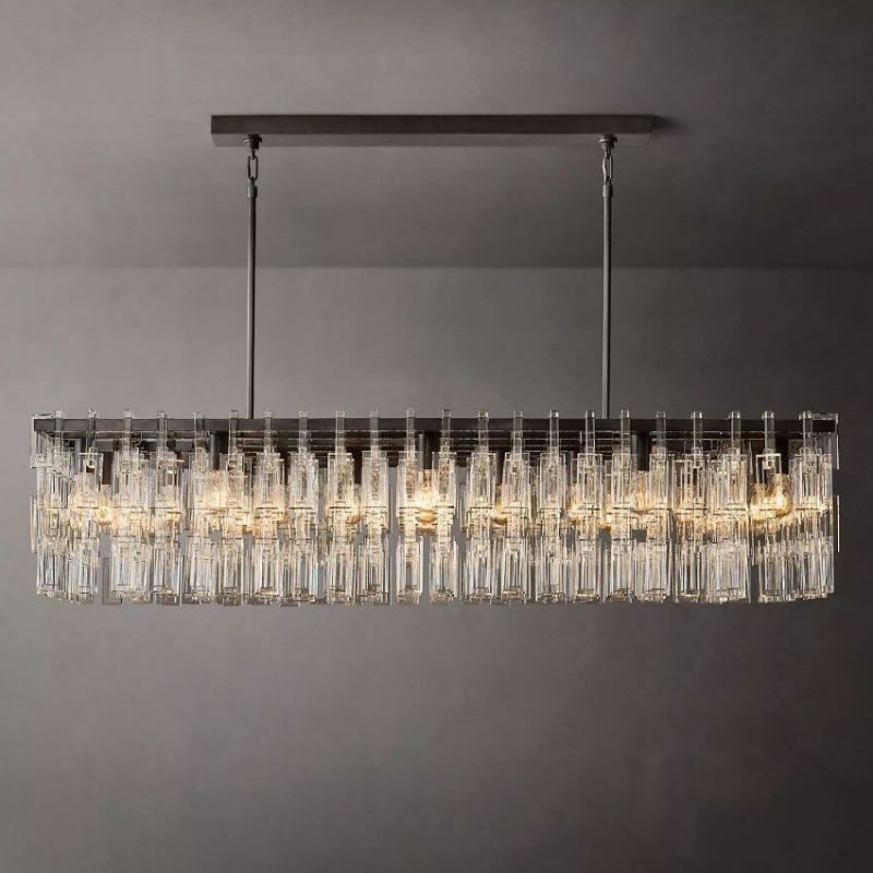 Mia Rectangular Chandelier 60"-Vancei