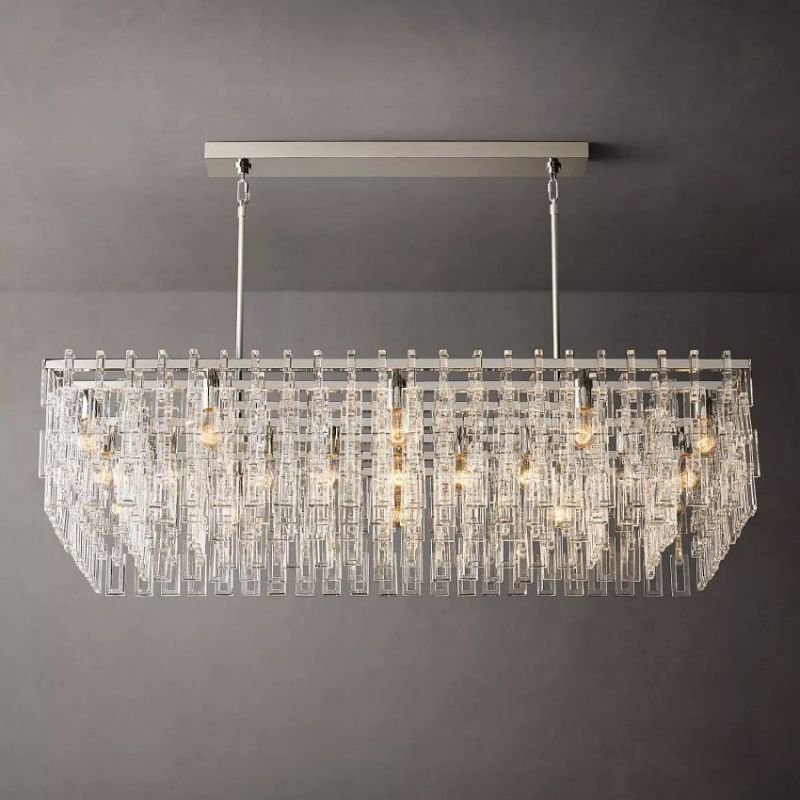 Mia Rectangular Chandelier 60"-Vancei
