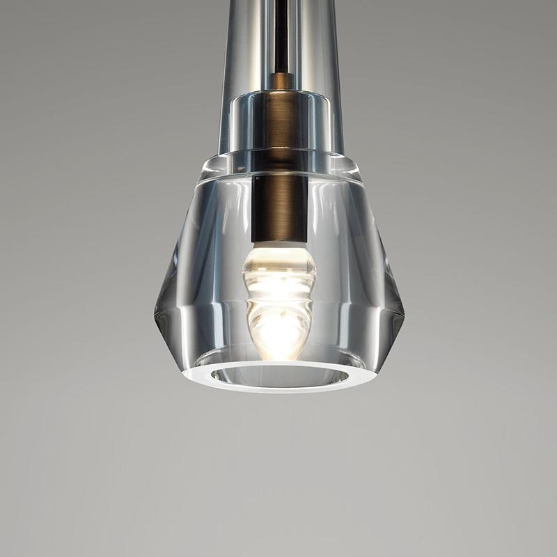 Microphone Lead Crystal Pendant Light-Vancei