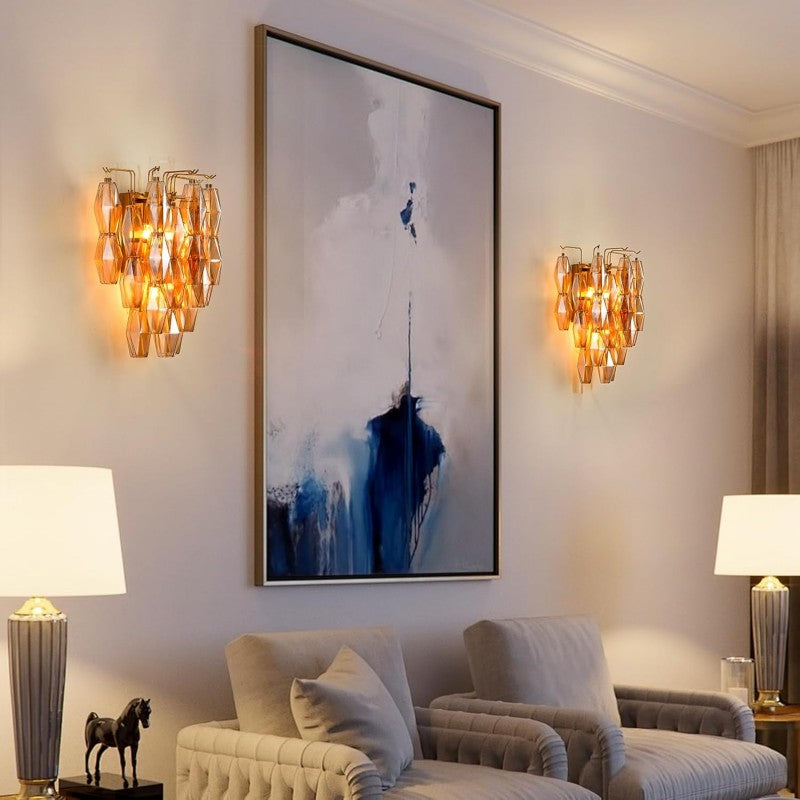 Modern Evelyn Glass Wall Sconce-Vancei