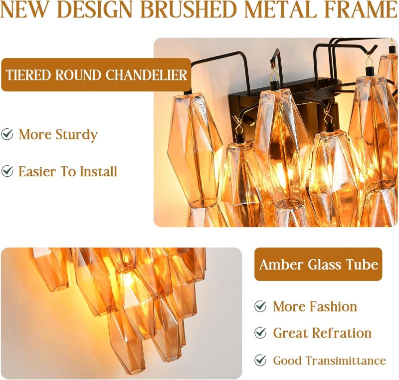 Modern Evelyn Glass Wall Sconce-Vancei