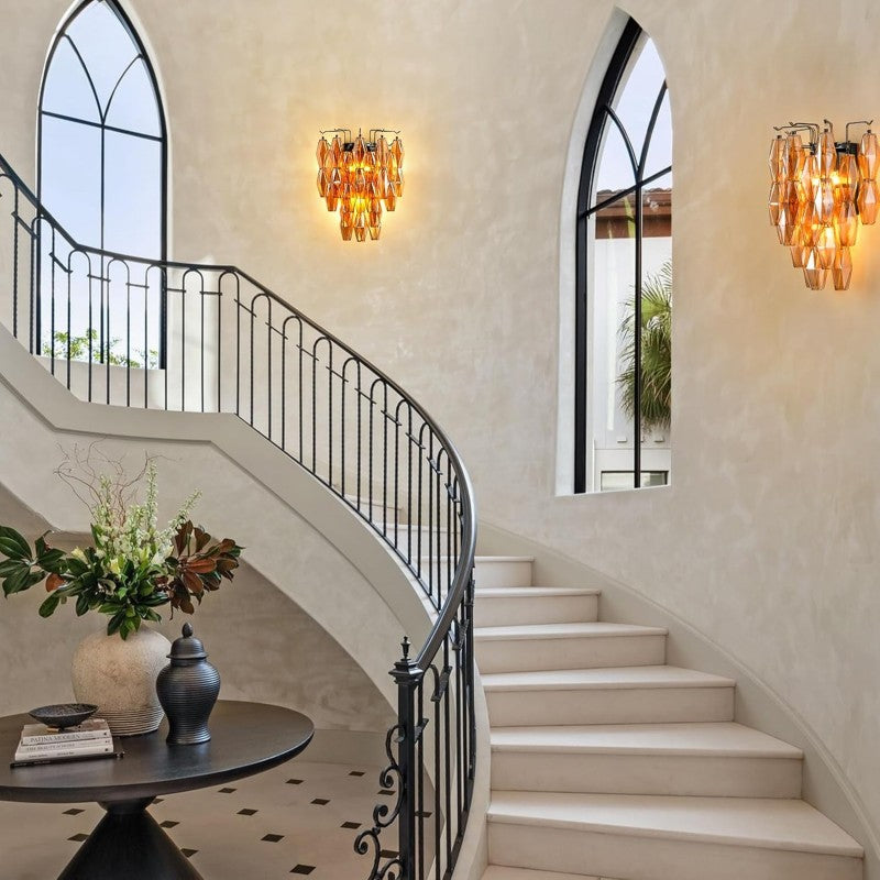 Modern Evelyn Glass Wall Sconce-Vancei