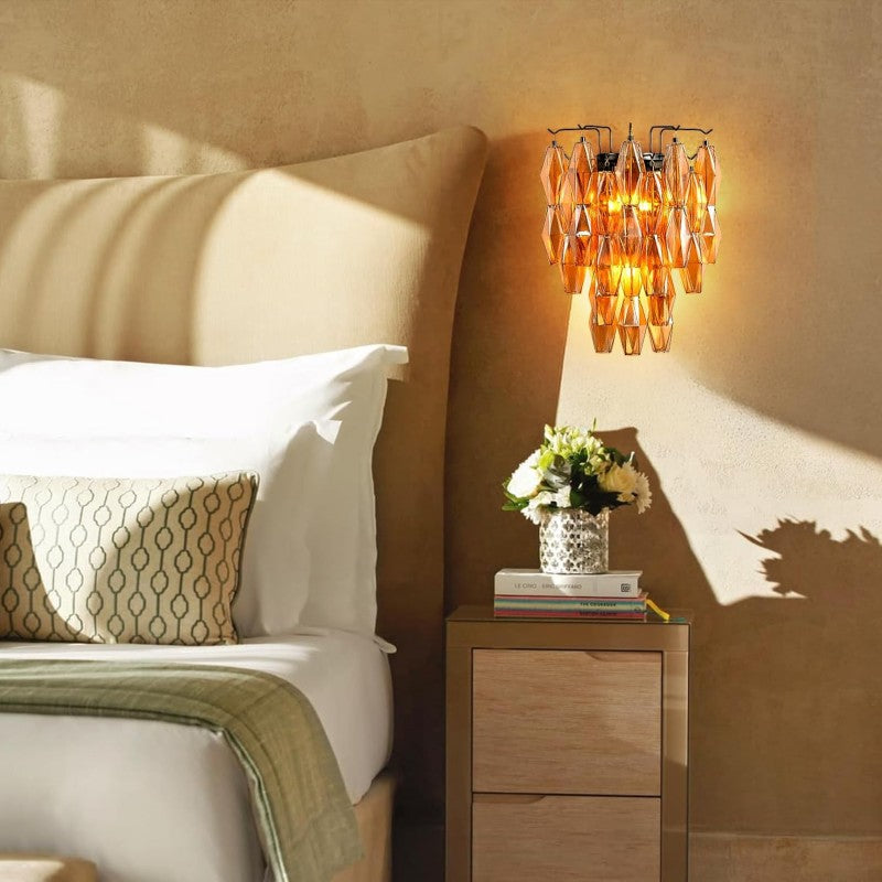 Modern Evelyn Glass Wall Sconce-Vancei