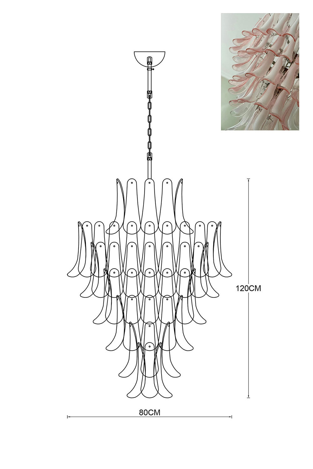 Murano Petals Chandelier
