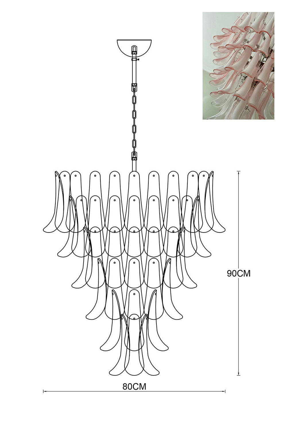 Murano Petals Chandelier