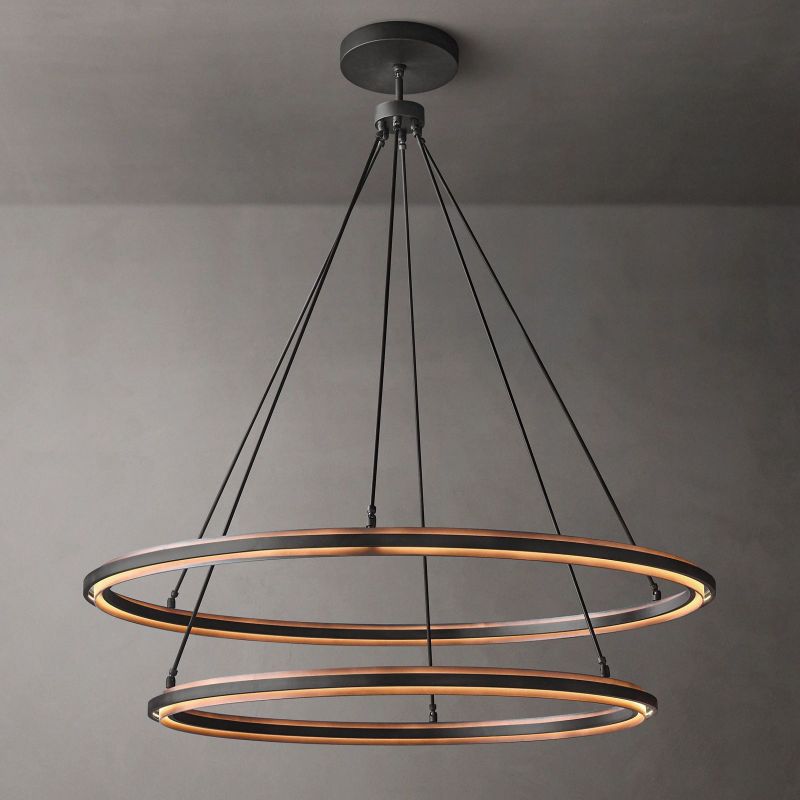Peral 2-Tier Round Chandelier 60"