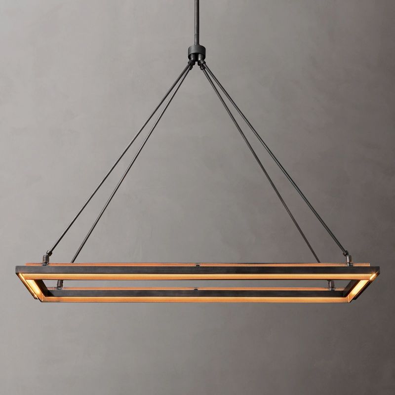 Peral Rectangular Chandelier 48"/62"-Vancei