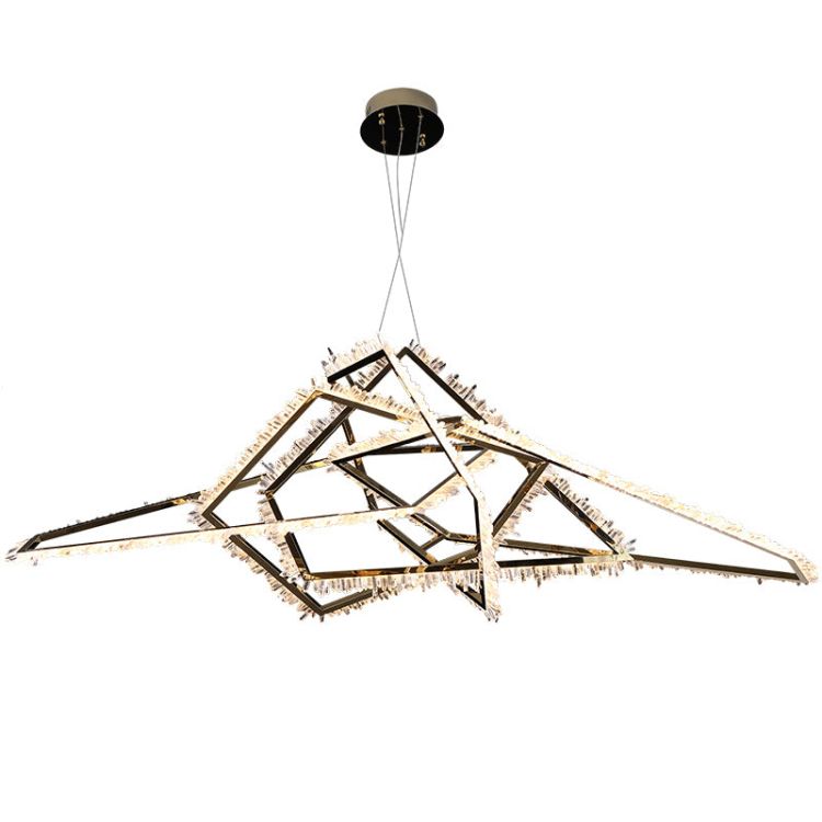 Primary Irregular Modern Living Room Rock Crystal Chandelier-Vancei