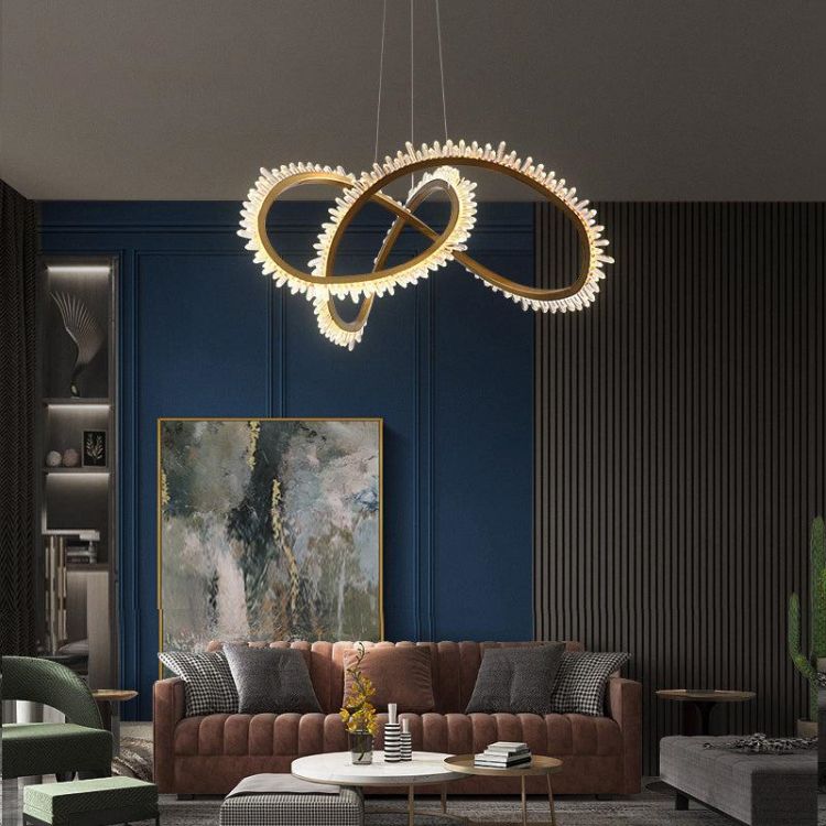 Primary Modern Living Room Rock Crystal Chandelier-Vancei