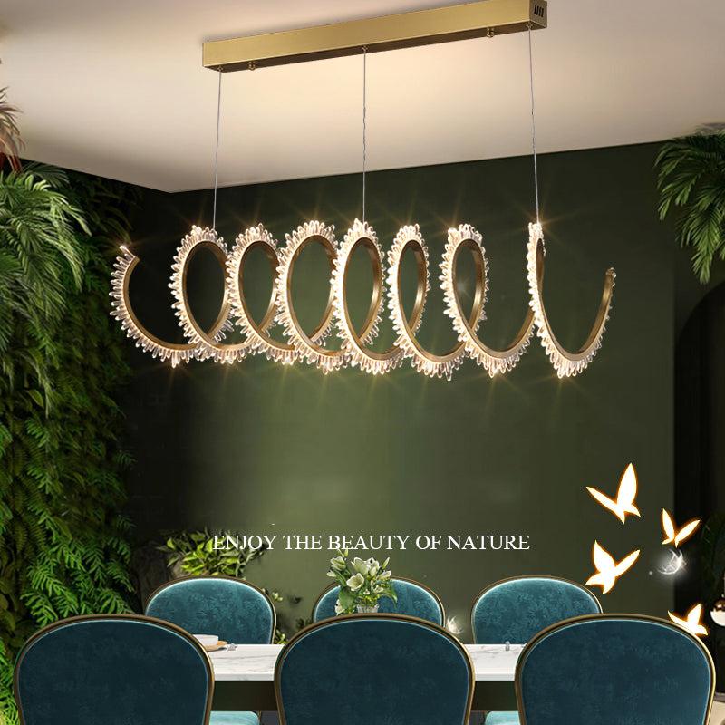 Primary Modern Spiral Crystal Chandelier-Vancei